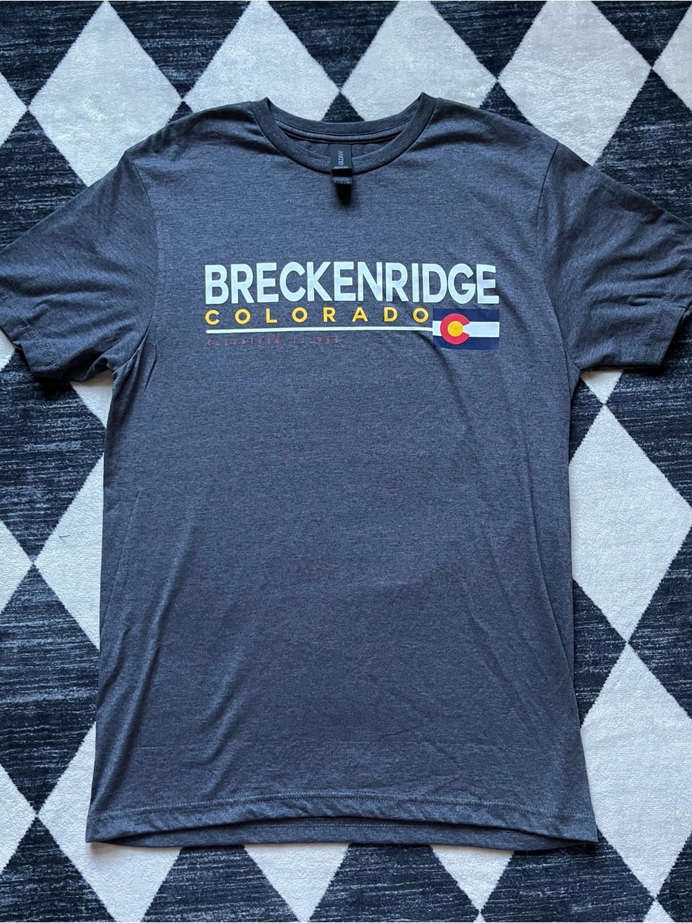 Gray Breckenridge Colorado Graphic Tee